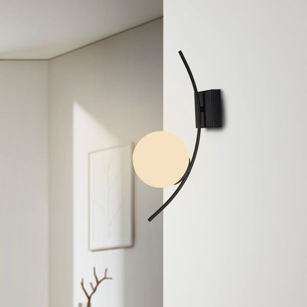 Crna zidna svjetiljka Squid Lighting Yay, visina 44 cm-image-3