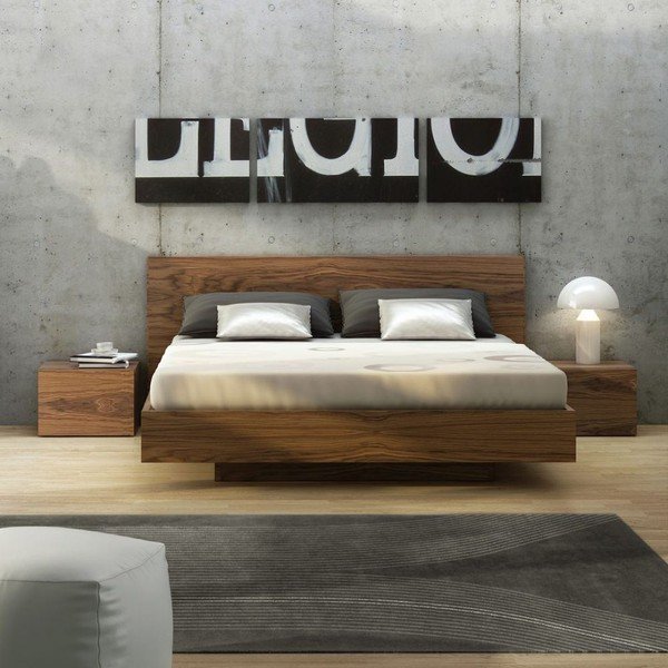 Smeđi noćni ormarić TemaHome Float-image-1