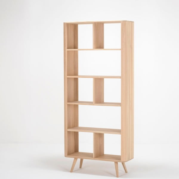 Biblioteka od hrastovine Gazzda Ena, 90 x 35 x 200 cm-image-3