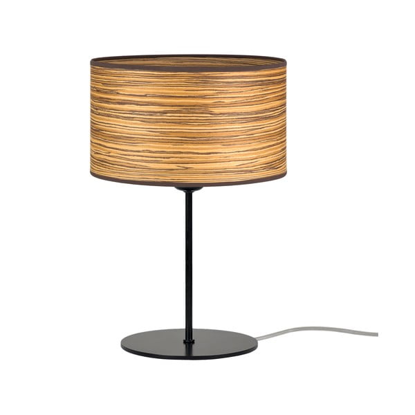 Smeđa stolna lampa od drvenog furnira Sotto Luce Ocho S, ⌀ 25 cm