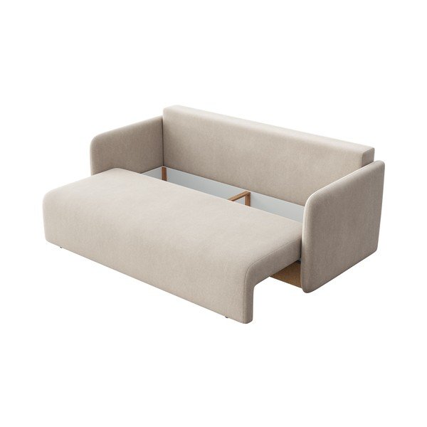 Bež baršunasti sklopiva sofa 220 cm Chaum – Rodier-image-3