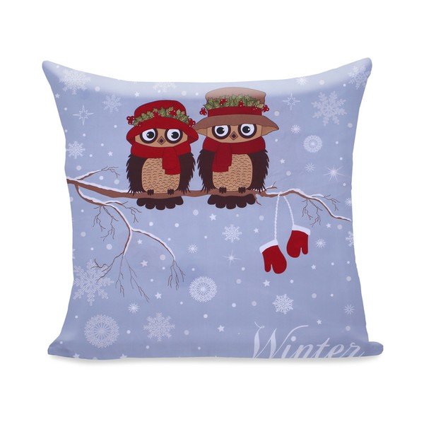 Jastučnica od mikrovlakana DecoKing Owls Winterstory, 80 x 80 cm