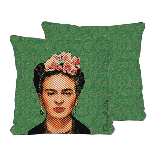 Dvostrana jastučnica s platnom Madre Selva Frida Draw, 45 x 45 cm