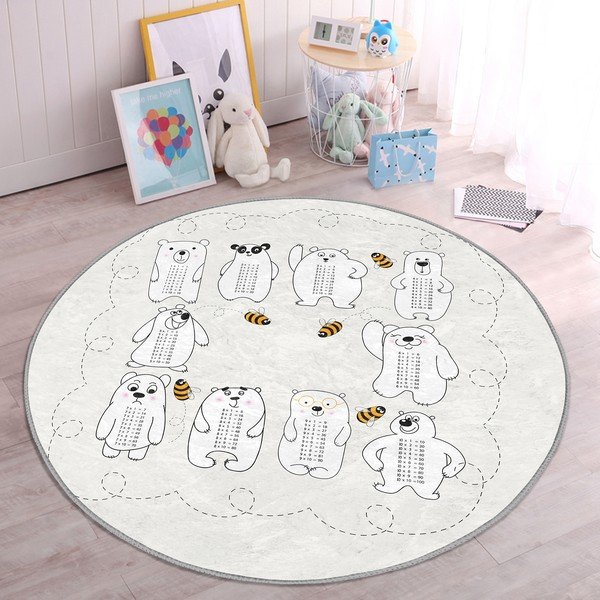 Krem dječji tepih ø 100 cm Comfort – Mila Home-image-4