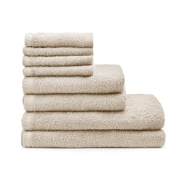 Bež brzosušeći pamučni set ručnika 8 kom Quick Dry – Catherine Lansfield