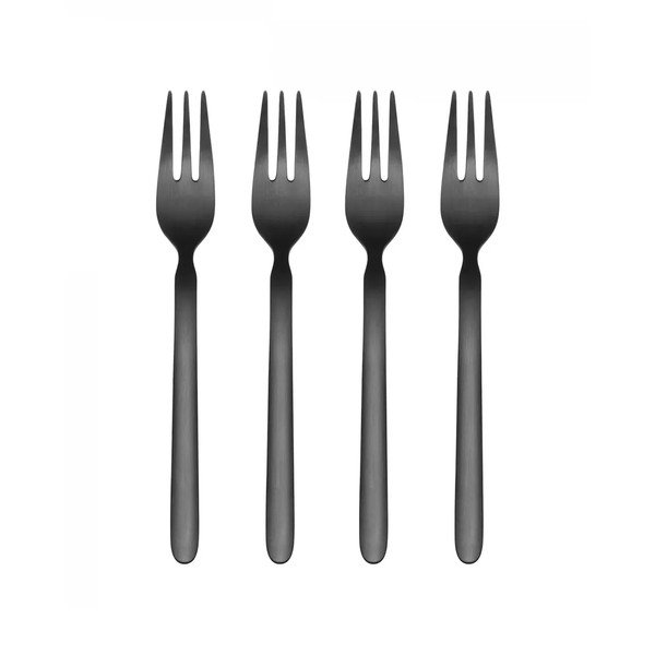 Crne vilice za desert u setu 4 kom od nehrđajućeg čelika za 4 osobe Stella – Blomus