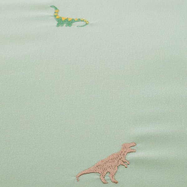 Zelena dječja posteljina za bračni krevet od mikrovlakana 200x200 cm Embroidered Dinosaur – Catherine Lansfield-image-4