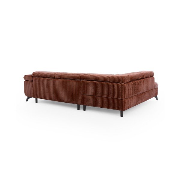 Kutna garnitura od samta boja terakote (s lijevim kutom/u obliku slova L) Marbeya  – Ropez-image-3