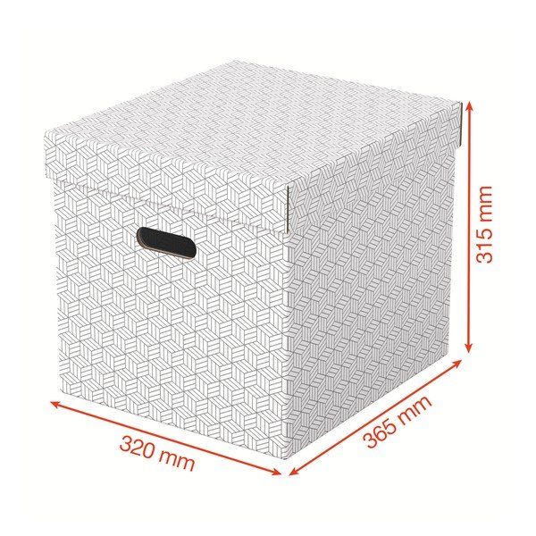 Sada 3 bílých úložných boxů Leitz Eselte, 32 x 36,5 cm-image-2