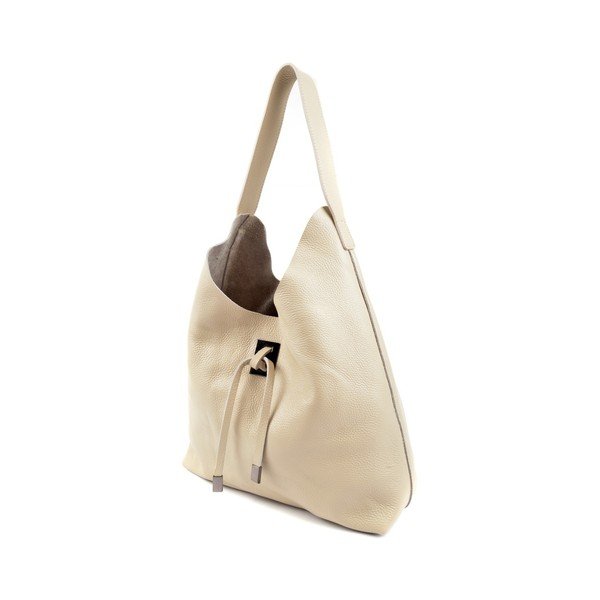 Kožna torba u bež boji Roberta M Halum Beige-image-3