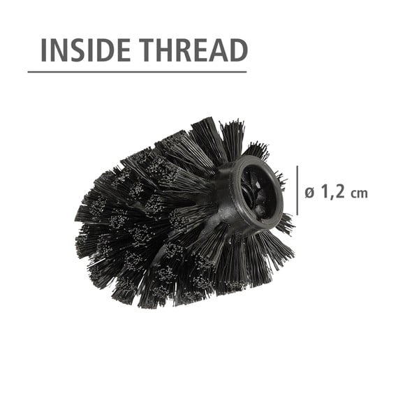 Crne plastične zamjenske glave za WC četke u setu 10 kom Ø8cm – Wenko-image-2