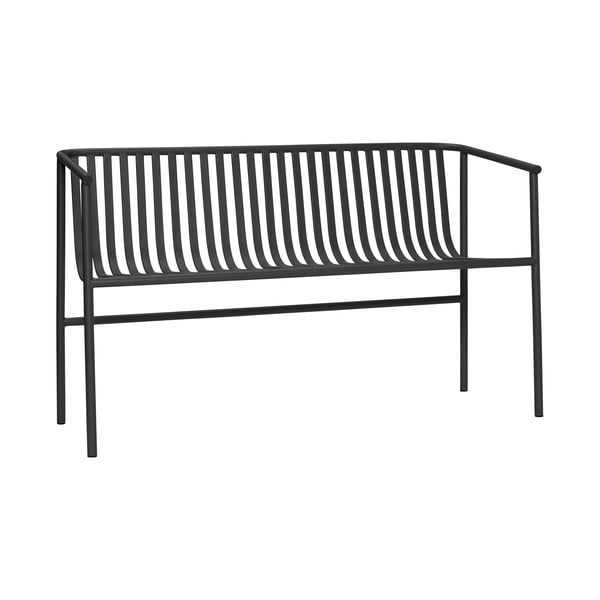 Crna metalna vrtna klupa Villa – Hübsch