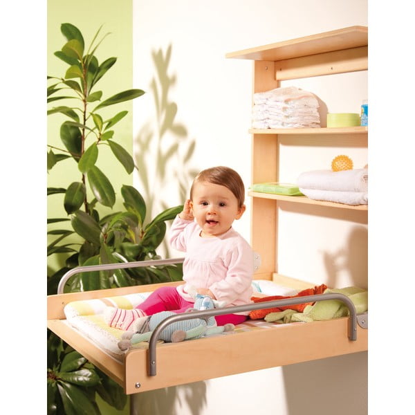 Zidni nastavak za presvlačenje u dekoru bukve u prirodnoj boji Dschungelbaby – Roba-image-3