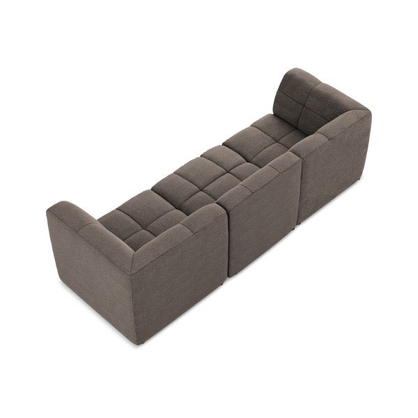 Smeđa sofa od bouclé tkanine 255 cm Aloha – Makamii-image-3
