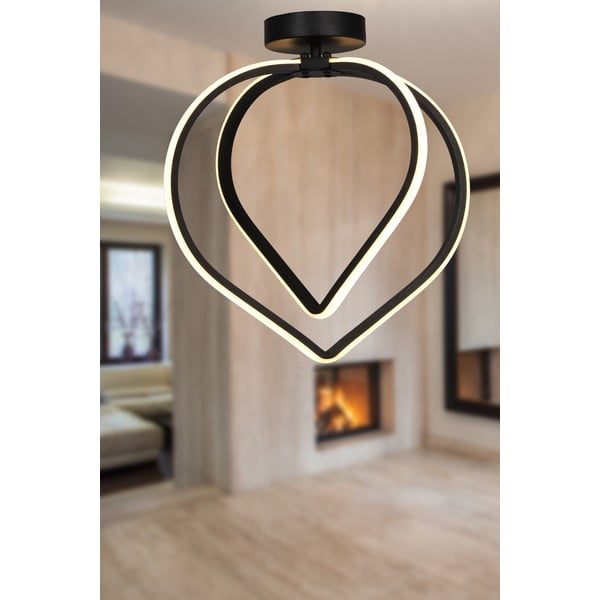 Crna metalna LED stropna svjetiljka Pars – Squid Lighting-image-1