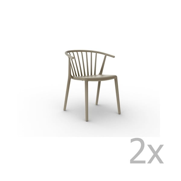 Set od 2 pješčano smeđe blagovaonske stolice Resol Woody