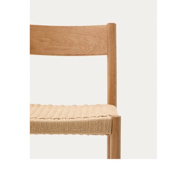 Barska stolica od punog hrasta u prirodnoj boji (visine sjedala 65 cm) Yalia – Kave Home-image-2