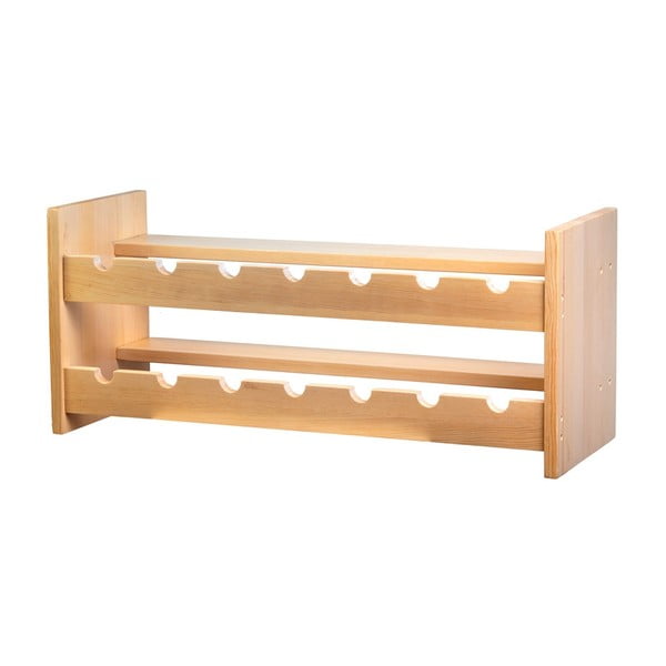 Zidni stalak za vino od borovine za 14 boca Carol - Kalune Design-image-2