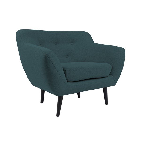 Tamnoplava fotelja sa smeđim nogama Mazzini Sofas Pijemont-image-3