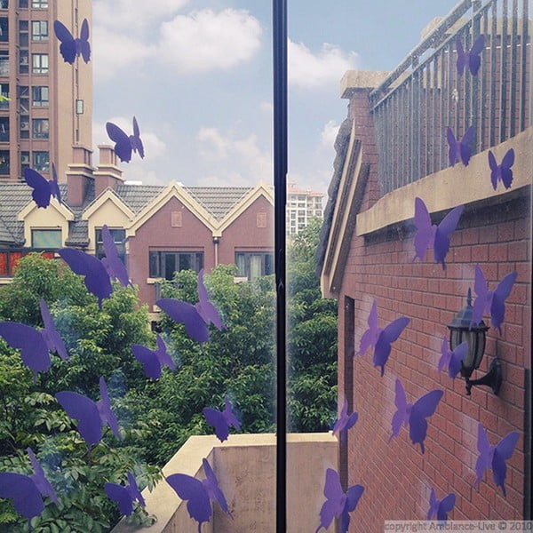 Set od 12 ljubičastih 3D naljepnica Ambiance Butterflies-image-4