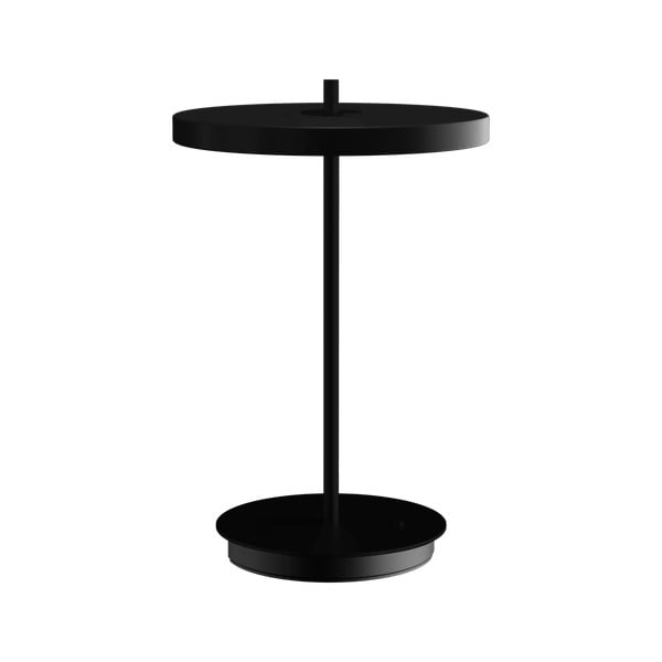 Crna metalna LED stolna lampa s metalnim sjenilom (visina 31 cm) Asteria Move – UMAGE