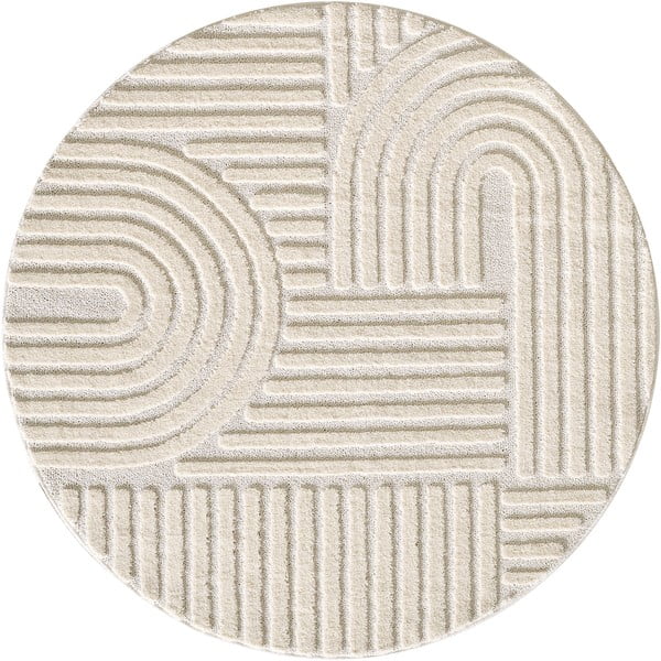 Krem okrugli tepih ø 120 cm Art – Ayyildiz Carpets