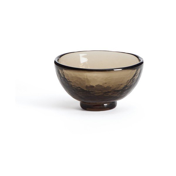 Smeđa staklena zdjelica Sileia – Kave Home