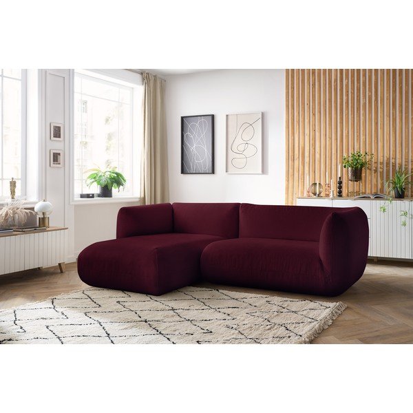 Bordo samt kutna garnitura (lijevi kut) Lecomte - Bobochic Paris-image-1