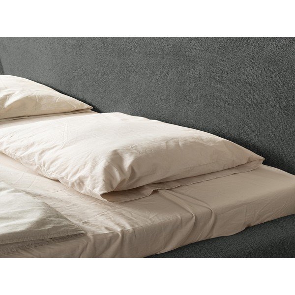 Tamno sivi tapecirani bračni krevet s podnicom 160x200 cm Makana – Makamii-image-1