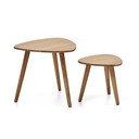 Pomoćni stolići u setu 2 kom od masivnog bagrema 60x61 cm Duvani – Kave Home