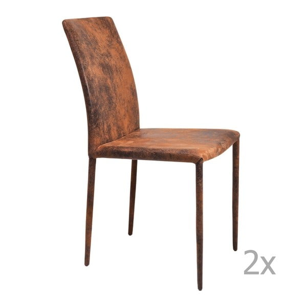 Smeđa stolica za blagovanje Kare Design Milano