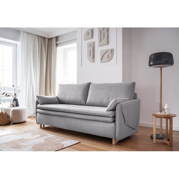 Svijetlo siva sklopiva sofa 207 cm Simon – Miuform-image-3