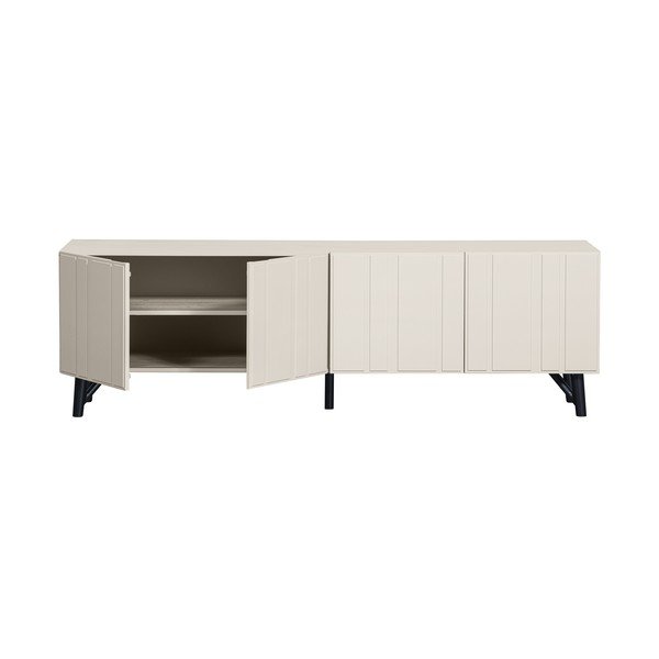 Krem TV komoda od masivnog bora 181x56 cm Miller – WOOOD-image-3