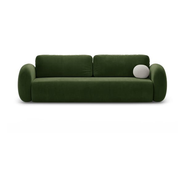 Zelena baršunasti sklopiva/s prostorom za odlaganje sofa 262 cm Tonale – Cosmopolitan Design