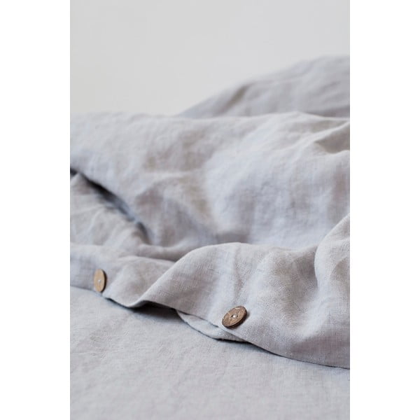 Svjetlosiva lanena navlaka za pokrivač Linen Tales, 200 x 220 cm-image-2