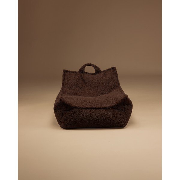 Tamno smeđa vreća za bebe od bouclé tkanine Warm Hazel – Wigiwama-image-4