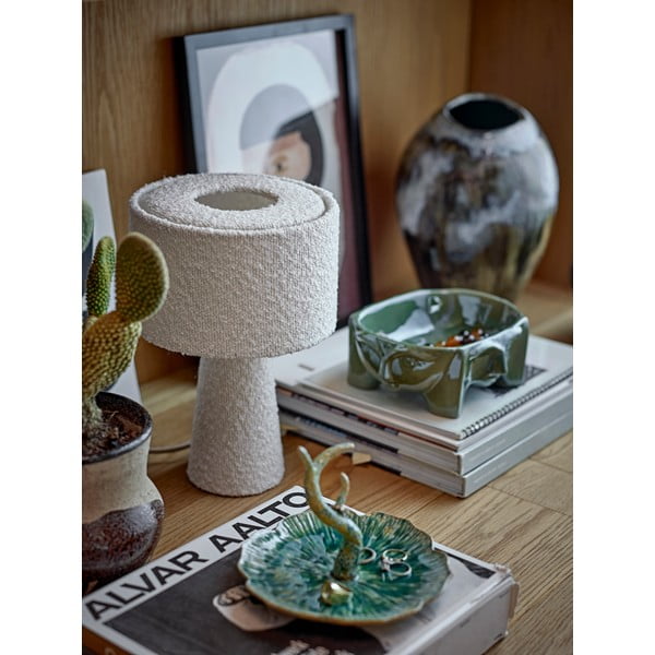 Bijela stolna lampa s tekstilnim sjenilom (visina 30 cm) Emmie – Bloomingville-image-2