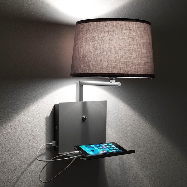 Siva zidna lampa Nio – Tomasucci-image-1