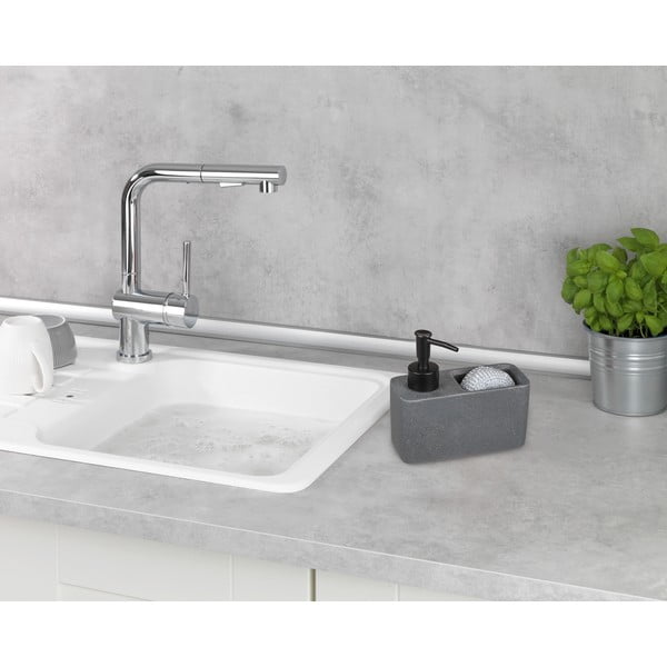 Sivi dozator za sapun od poliresina 0,15 l Woya - Wenko-image-1