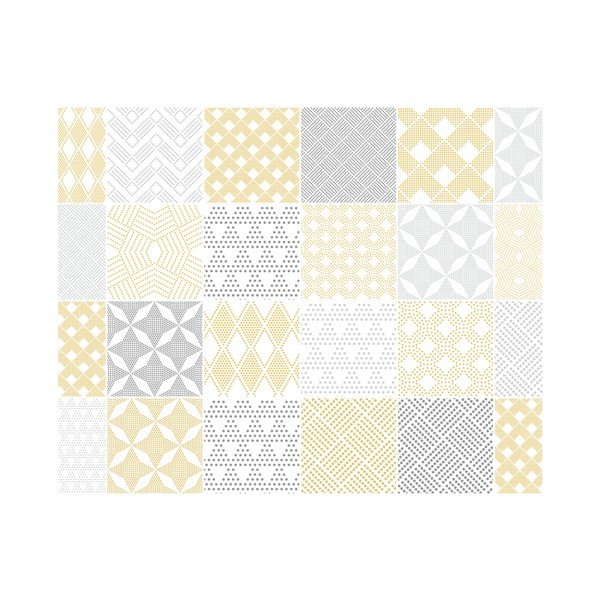 Set od 24 ukrasne zidne naljepnice Ambiance Tanyka, 15 x 15 cm-image-2