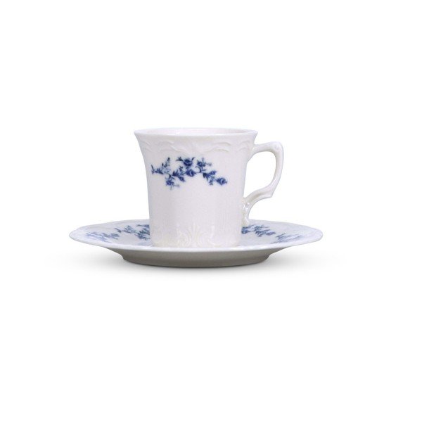Bijeli/plavi porculanski čajni tanjurić ø 16,5 cm Retro – BonBistro-image-3