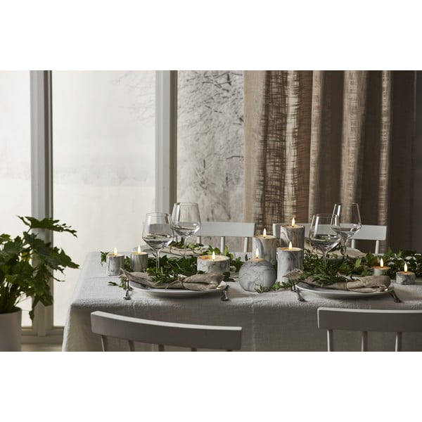 Sivo-bijela betonska LED svijeća Star Trading Flamme Marble, visina 7,5 cm-image-4