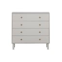 Svijetlo siva niska komoda od masivnog bora 94x91 cm Madu – WOOOD