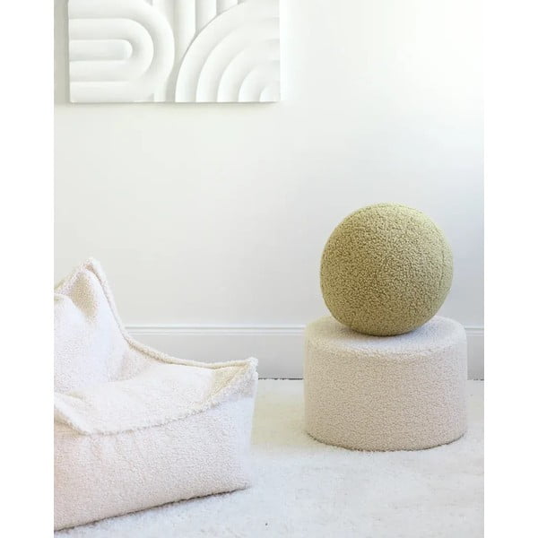 Zeleni dječji jastuk za sjedenje od bouclé tkanine Ball – Wigiwama-image-1