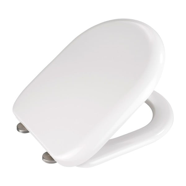 Bijelo WC sjedalo s lakim zatvaranjem Wenkoo Santana, 44 x 37 cm-image-1