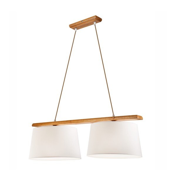 Smeđa viseća svjetiljka s tekstilnim sjenilom ø 35 cm Aida – LAMKUR