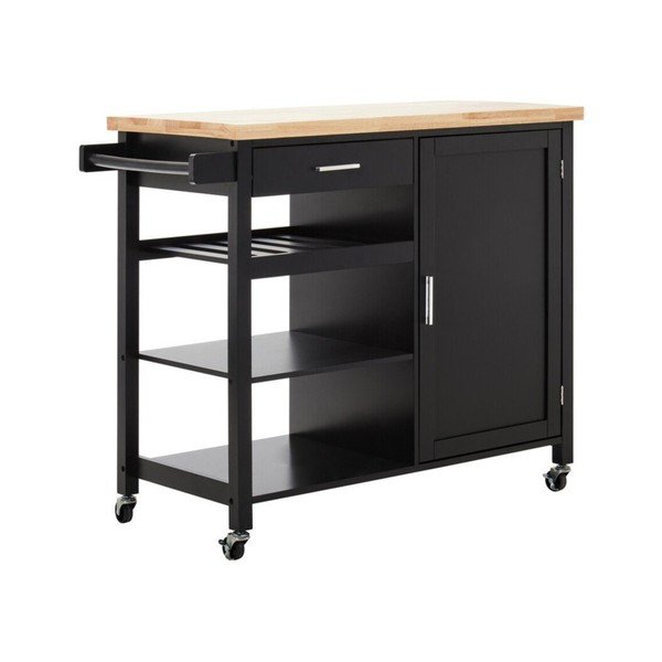 Kuhinjski otok na kotačima od masivnog kaučuka 48x105 cm Frankfurt – Premier Housewares