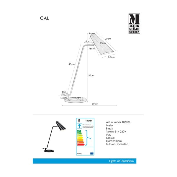 Crna stolna svjetiljka Markslöjd Cal-image-2