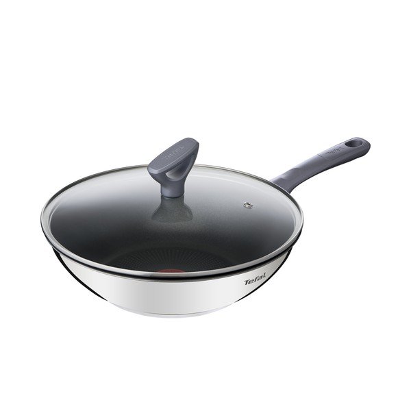 Wok tava s poklopcem/s neprijanjajućom površinom od nehrđajućeg čelika ø 28 cm Daily Cook G7309955 – Tefal