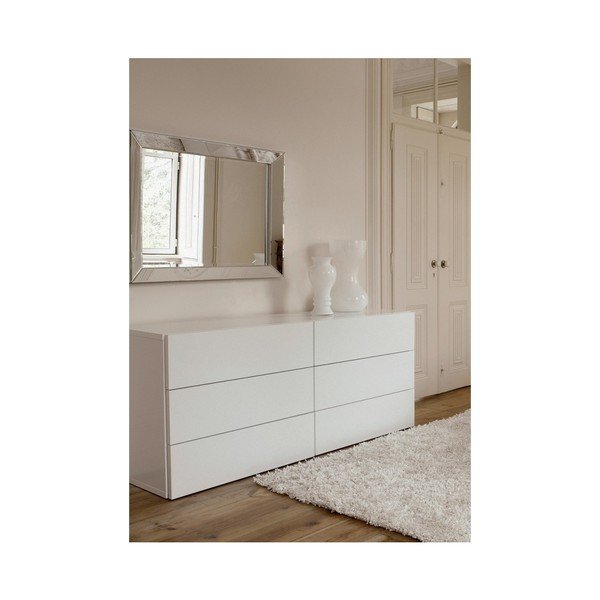 Bijela komoda sa 6 TemaHome Aurora ladica-image-1